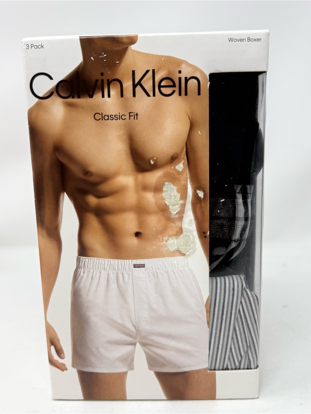 Calvin Klein 3-Pair Classic Fit Mens XL Woven Boxers Underwear Cotton Blend NWT